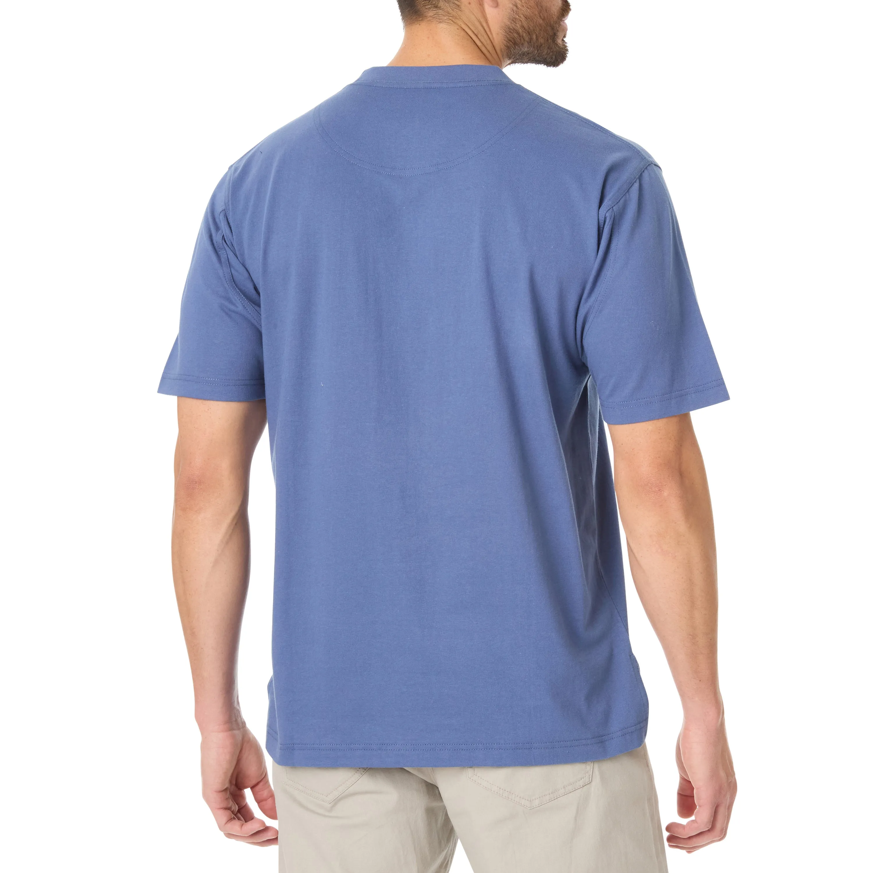 SHORT SLEEVE EXTENDED-TAIL POCKET GUSSET TEE