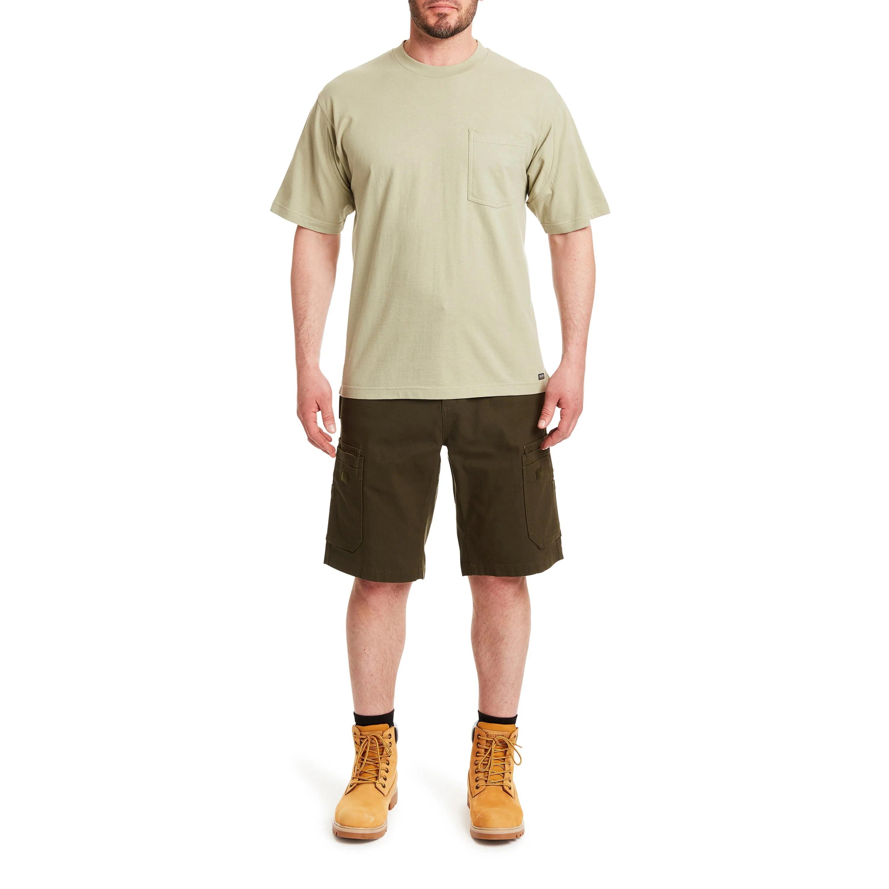 SHORT SLEEVE EXTENDED-TAIL POCKET GUSSET TEE