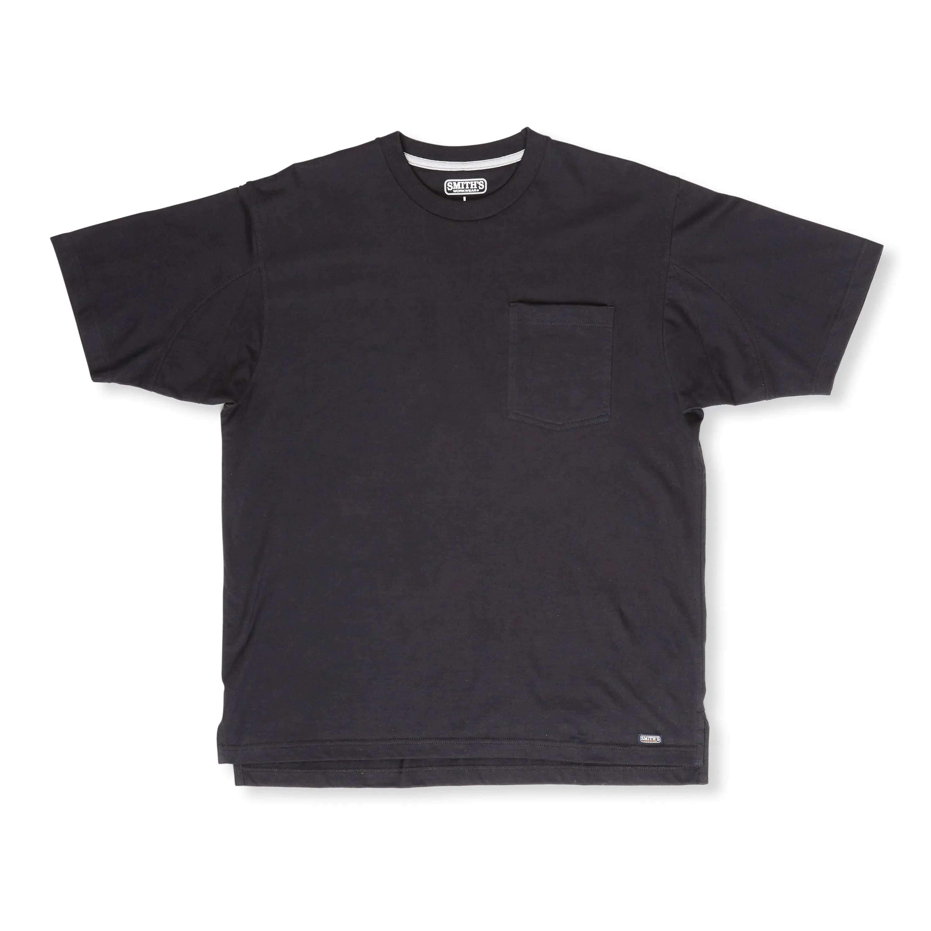 SHORT SLEEVE EXTENDED-TAIL POCKET GUSSET TEE