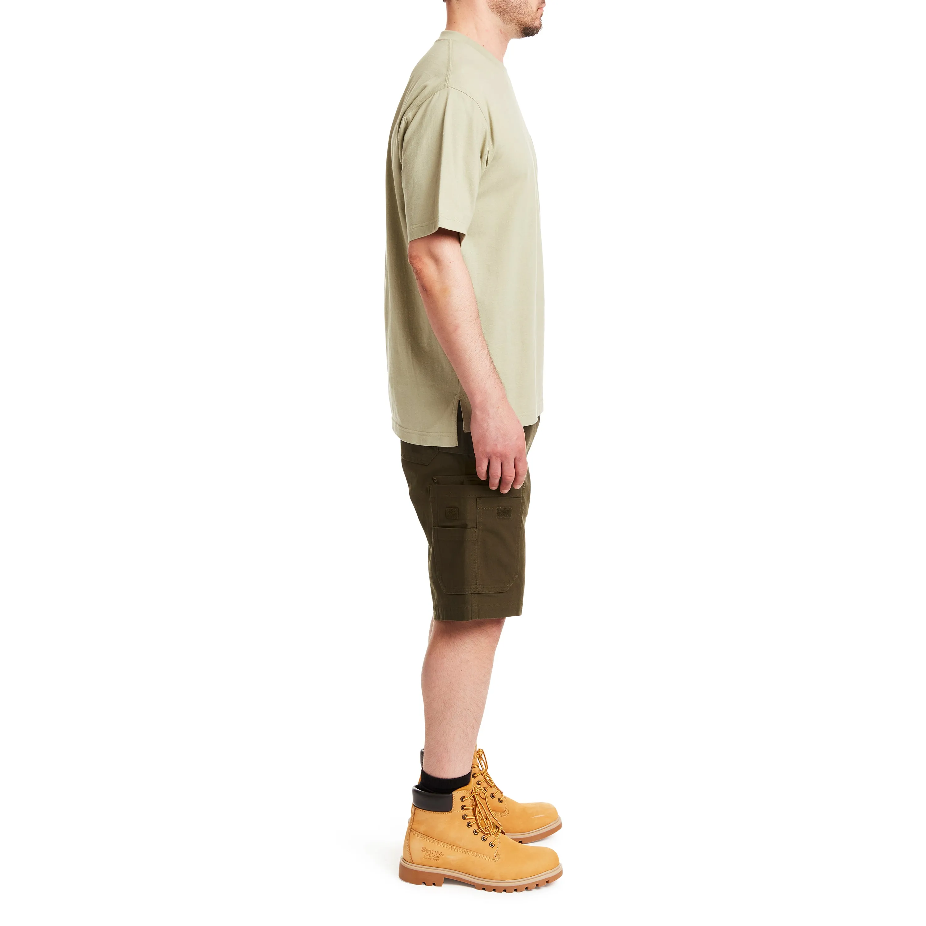 SHORT SLEEVE EXTENDED-TAIL POCKET GUSSET TEE