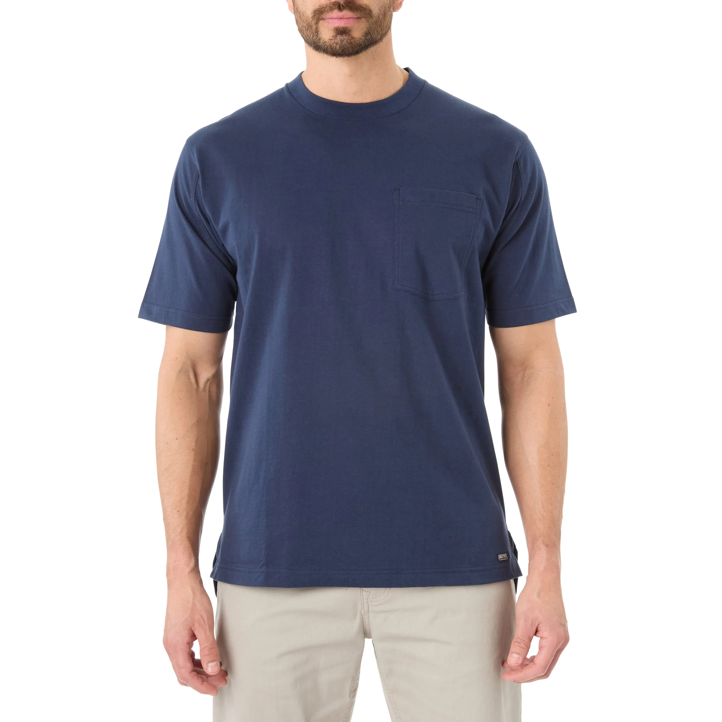 SHORT SLEEVE EXTENDED-TAIL POCKET GUSSET TEE