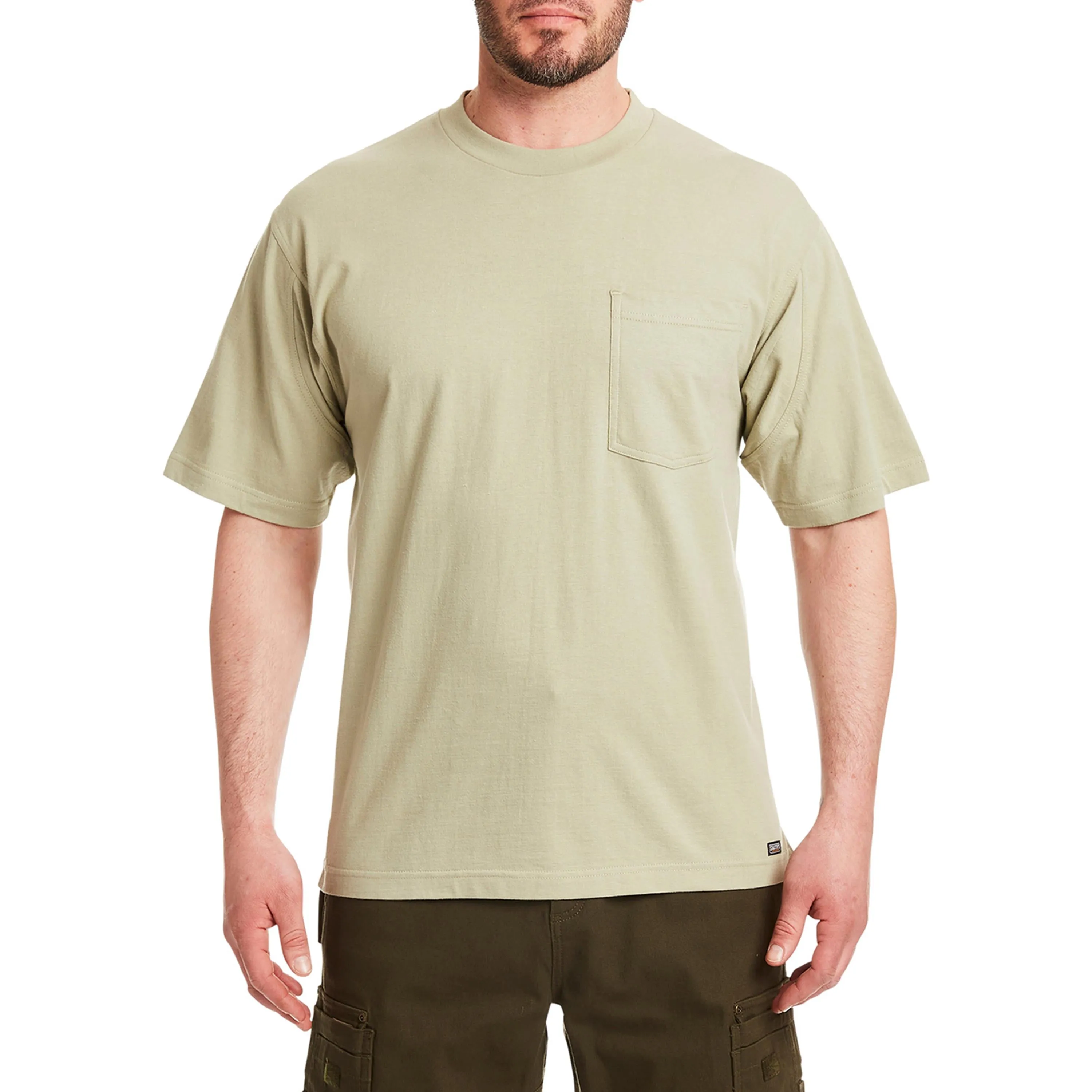 SHORT SLEEVE EXTENDED-TAIL POCKET GUSSET TEE