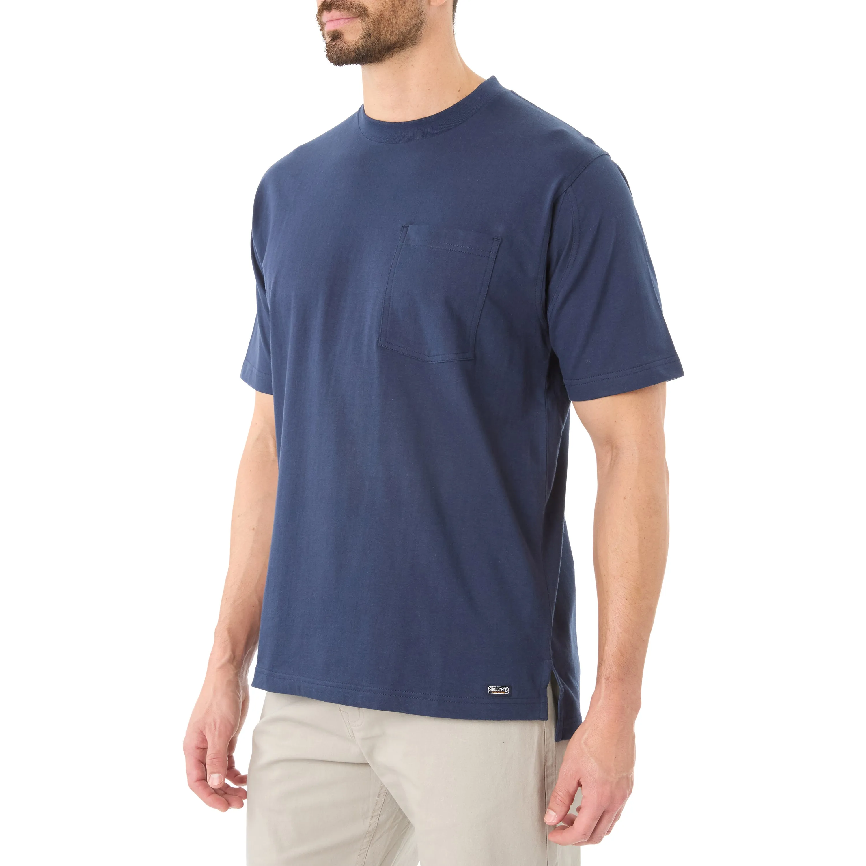 SHORT SLEEVE EXTENDED-TAIL POCKET GUSSET TEE