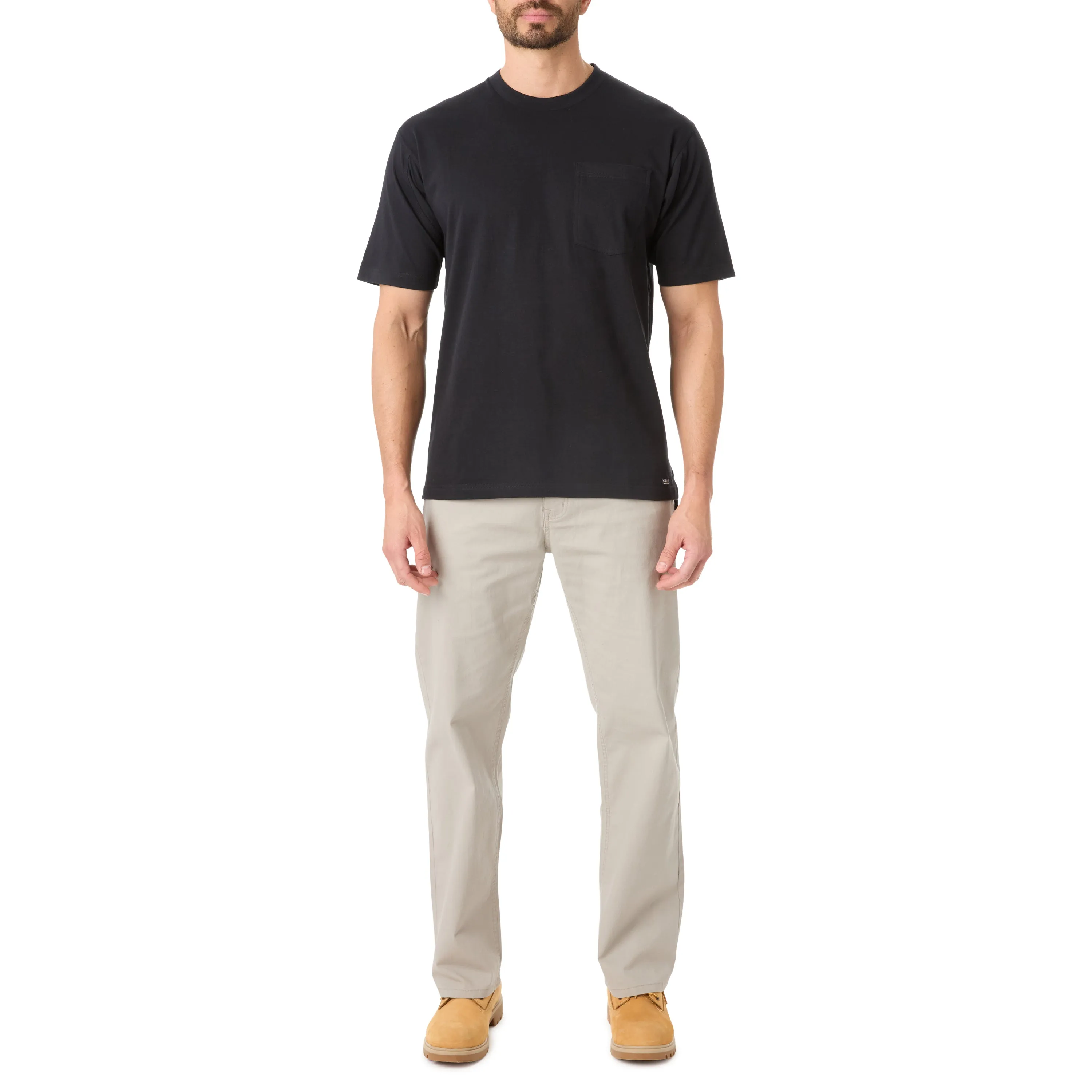 SHORT SLEEVE EXTENDED-TAIL POCKET GUSSET TEE