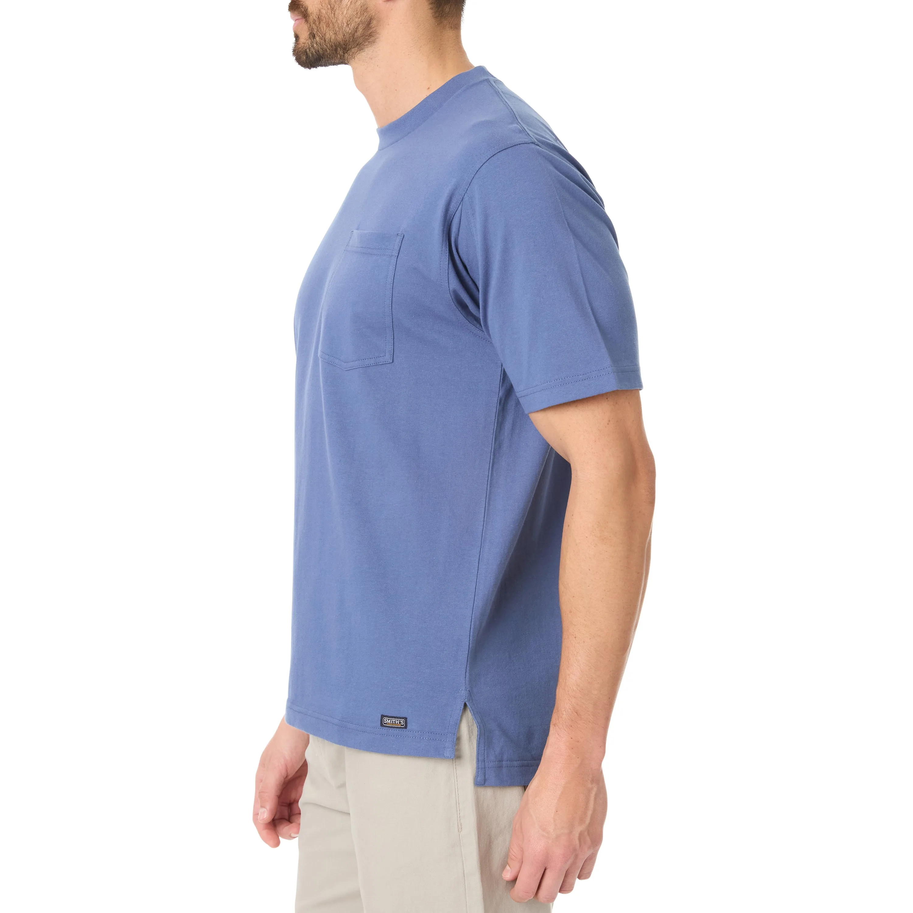 SHORT SLEEVE EXTENDED-TAIL POCKET GUSSET TEE