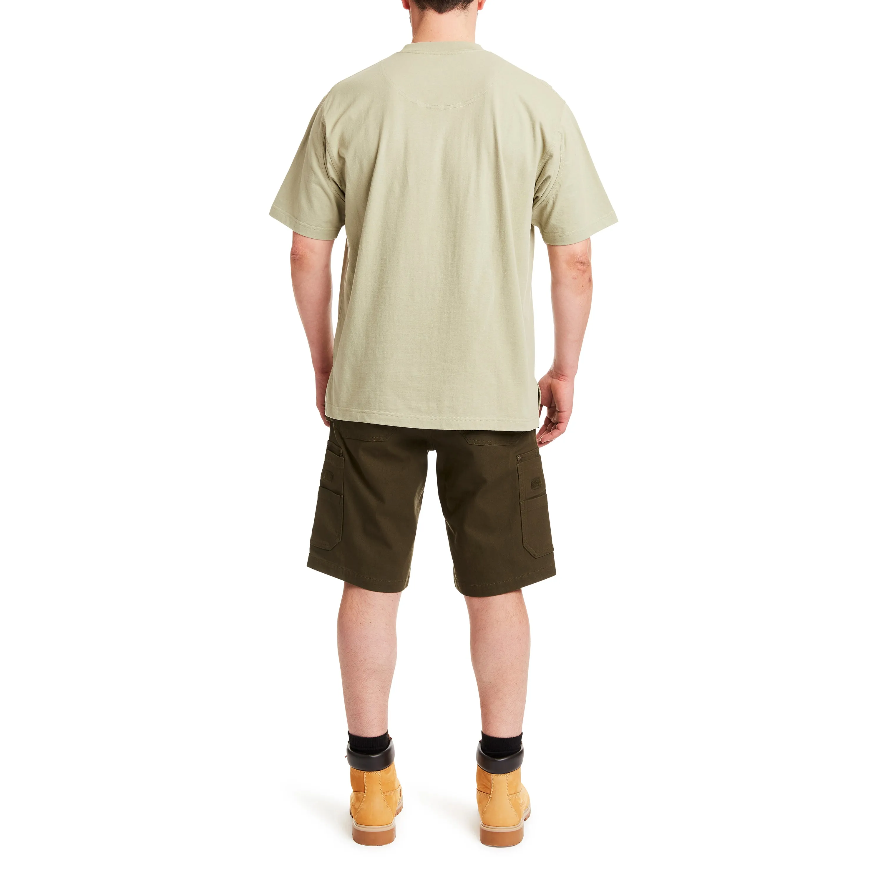 SHORT SLEEVE EXTENDED-TAIL POCKET GUSSET TEE