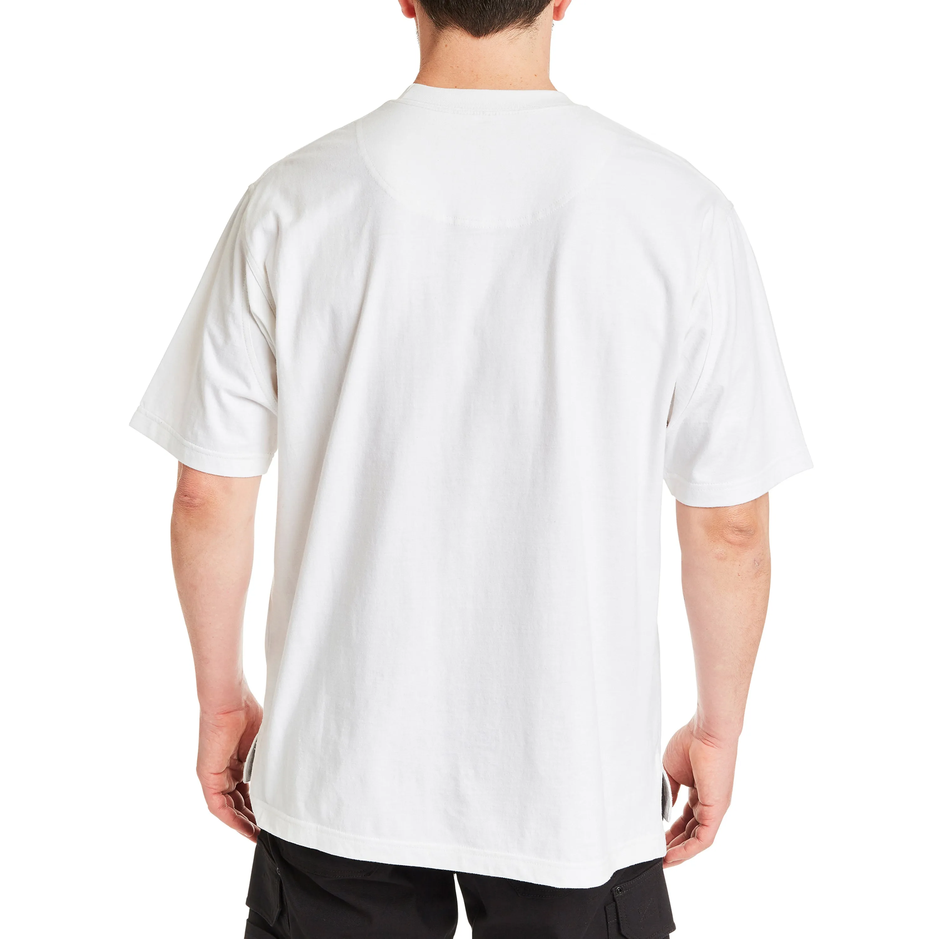 SHORT SLEEVE EXTENDED-TAIL POCKET GUSSET TEE