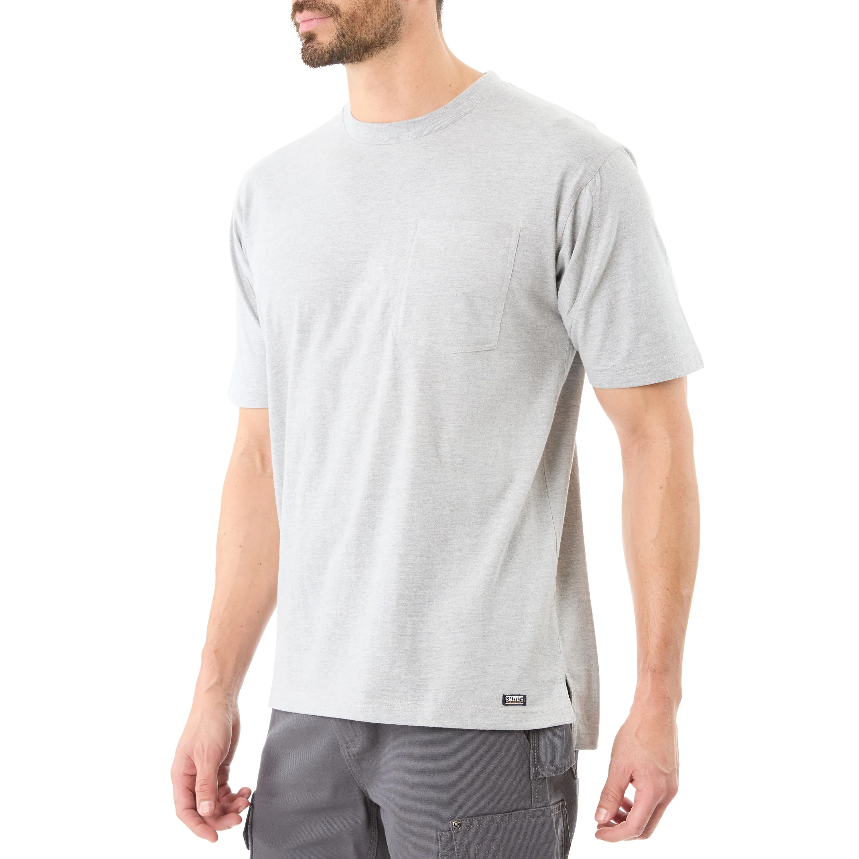 SHORT SLEEVE EXTENDED-TAIL POCKET GUSSET TEE