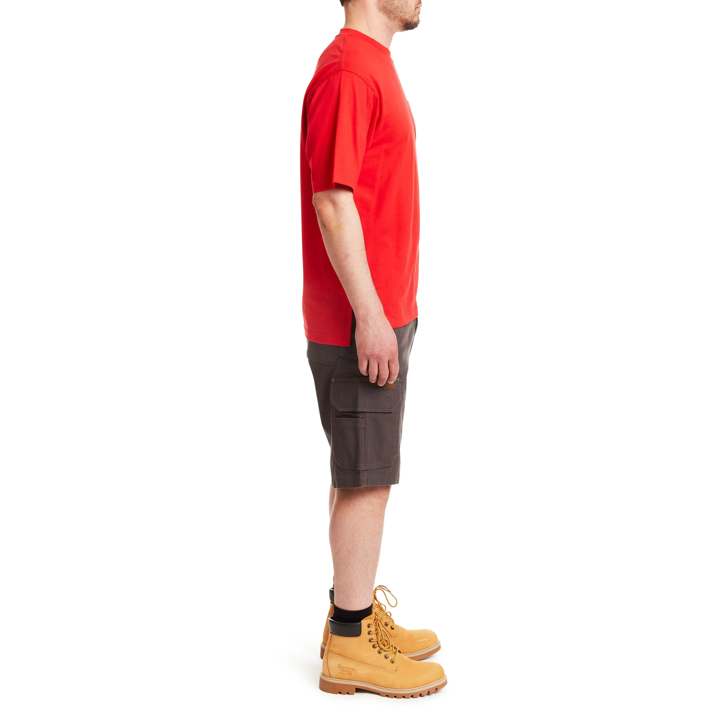 SHORT SLEEVE EXTENDED-TAIL POCKET GUSSET TEE