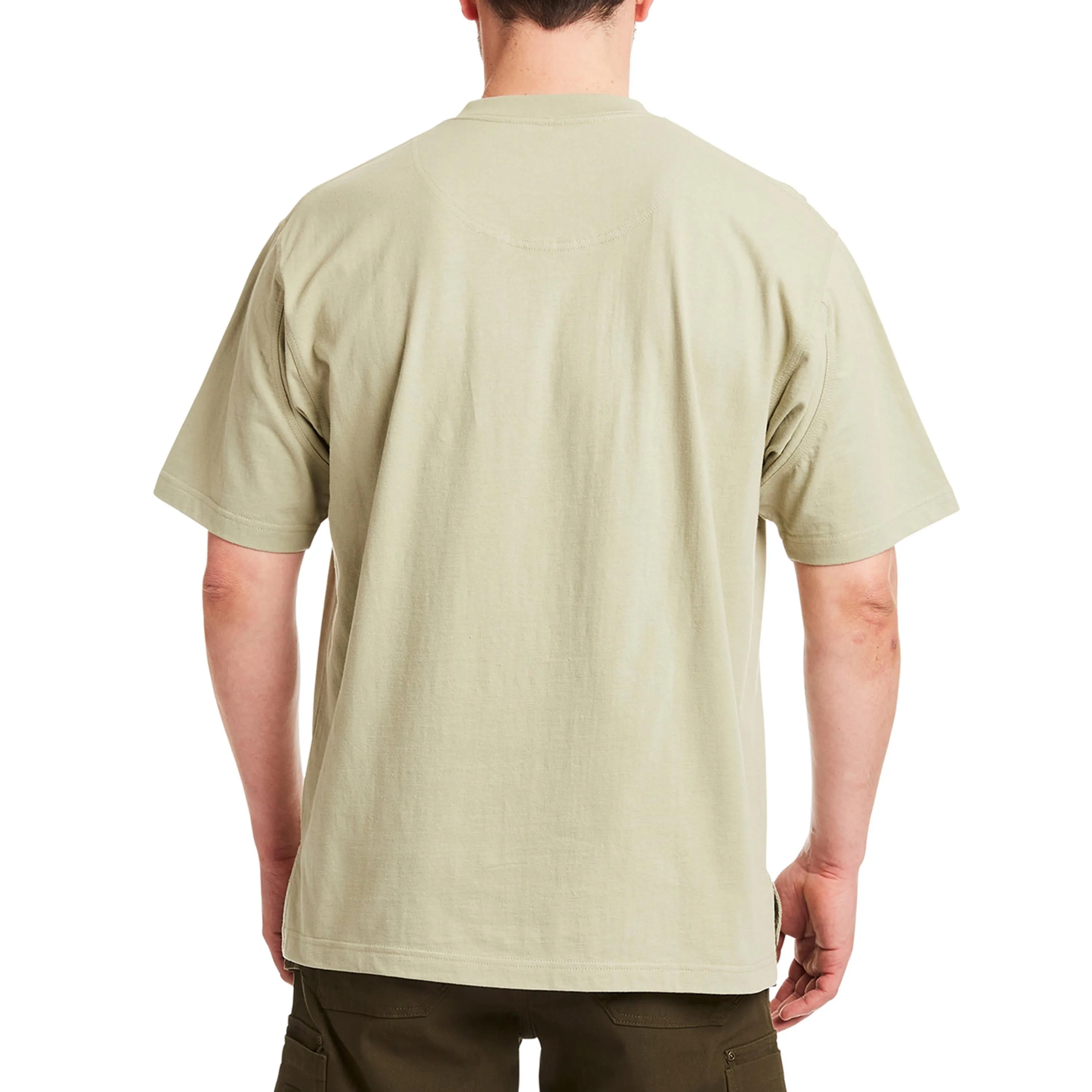 SHORT SLEEVE EXTENDED-TAIL POCKET GUSSET TEE