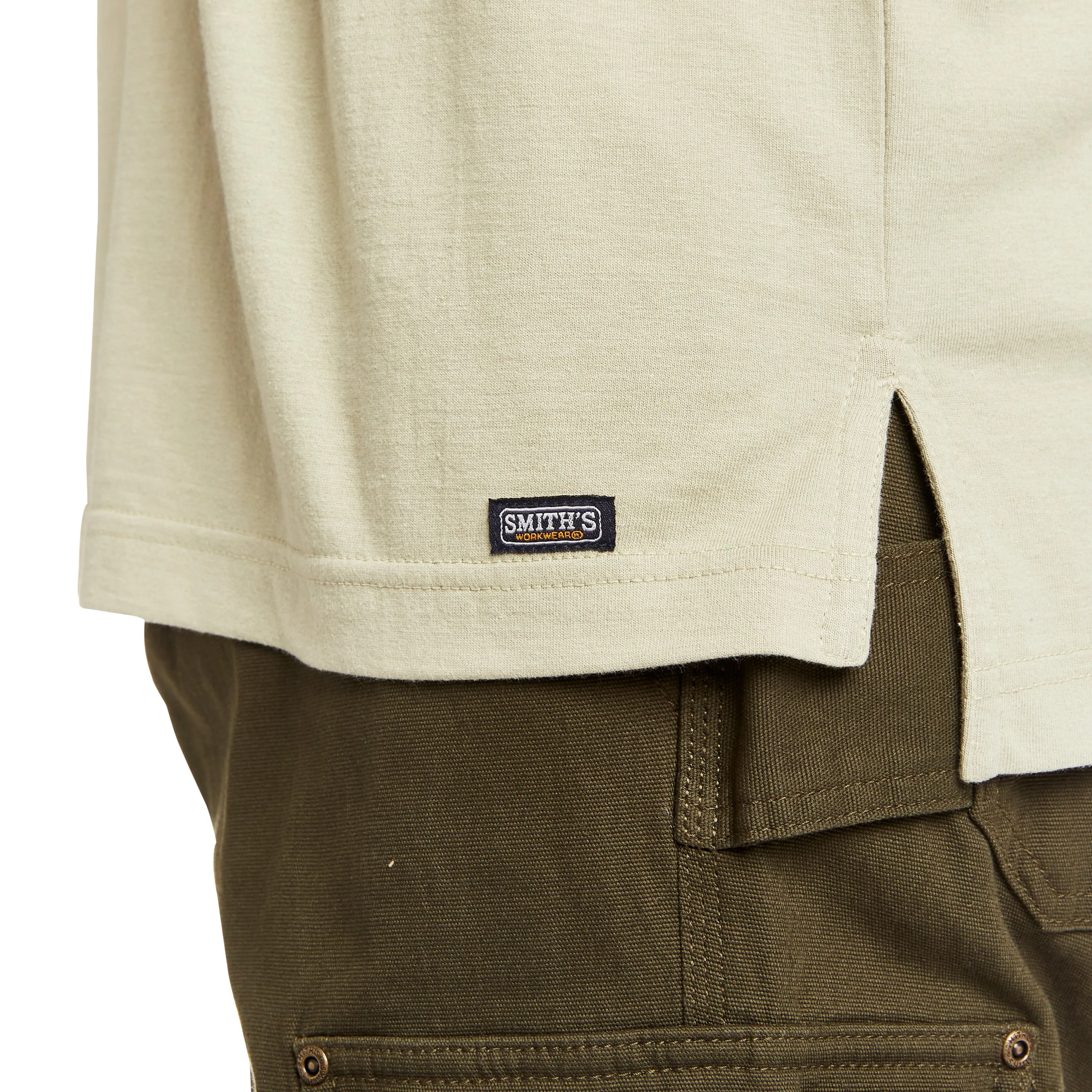 SHORT SLEEVE EXTENDED-TAIL POCKET GUSSET TEE