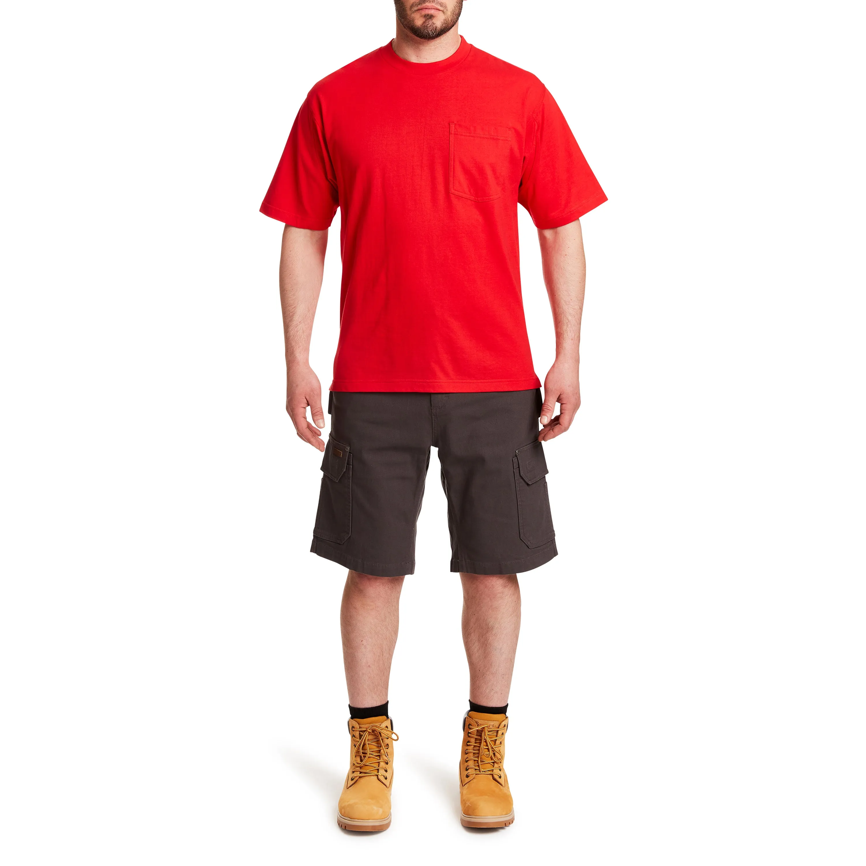 SHORT SLEEVE EXTENDED-TAIL POCKET GUSSET TEE