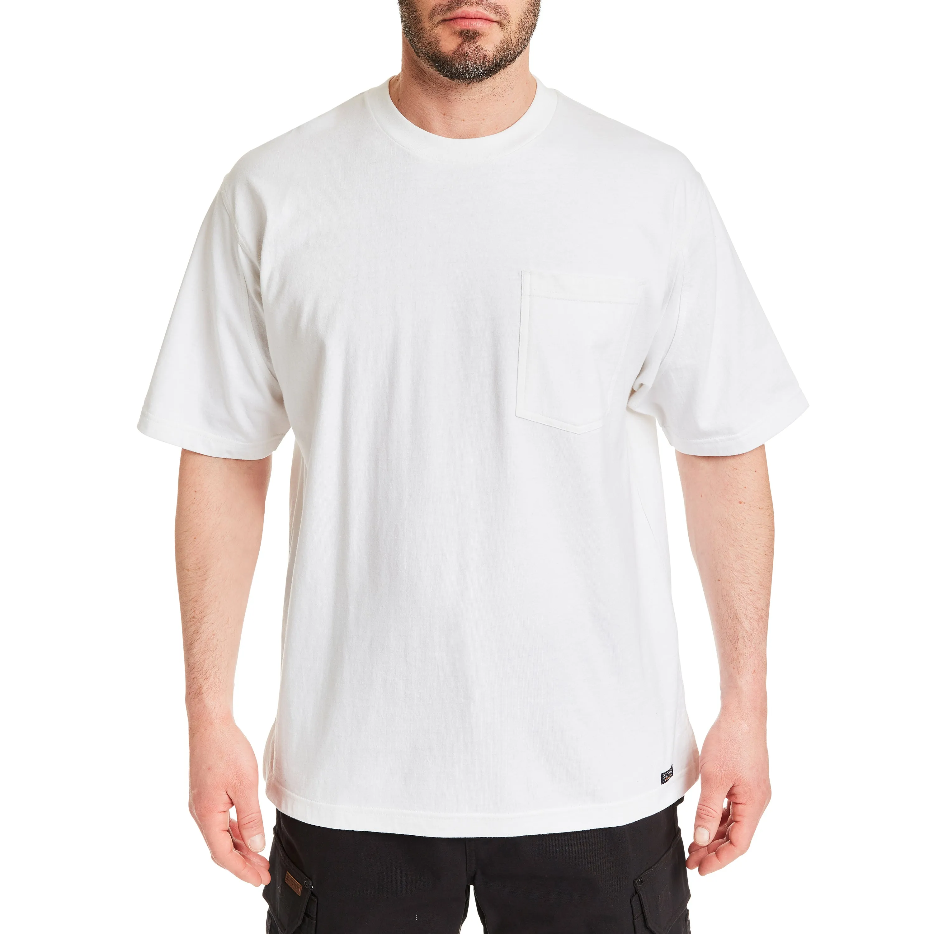 SHORT SLEEVE EXTENDED-TAIL POCKET GUSSET TEE