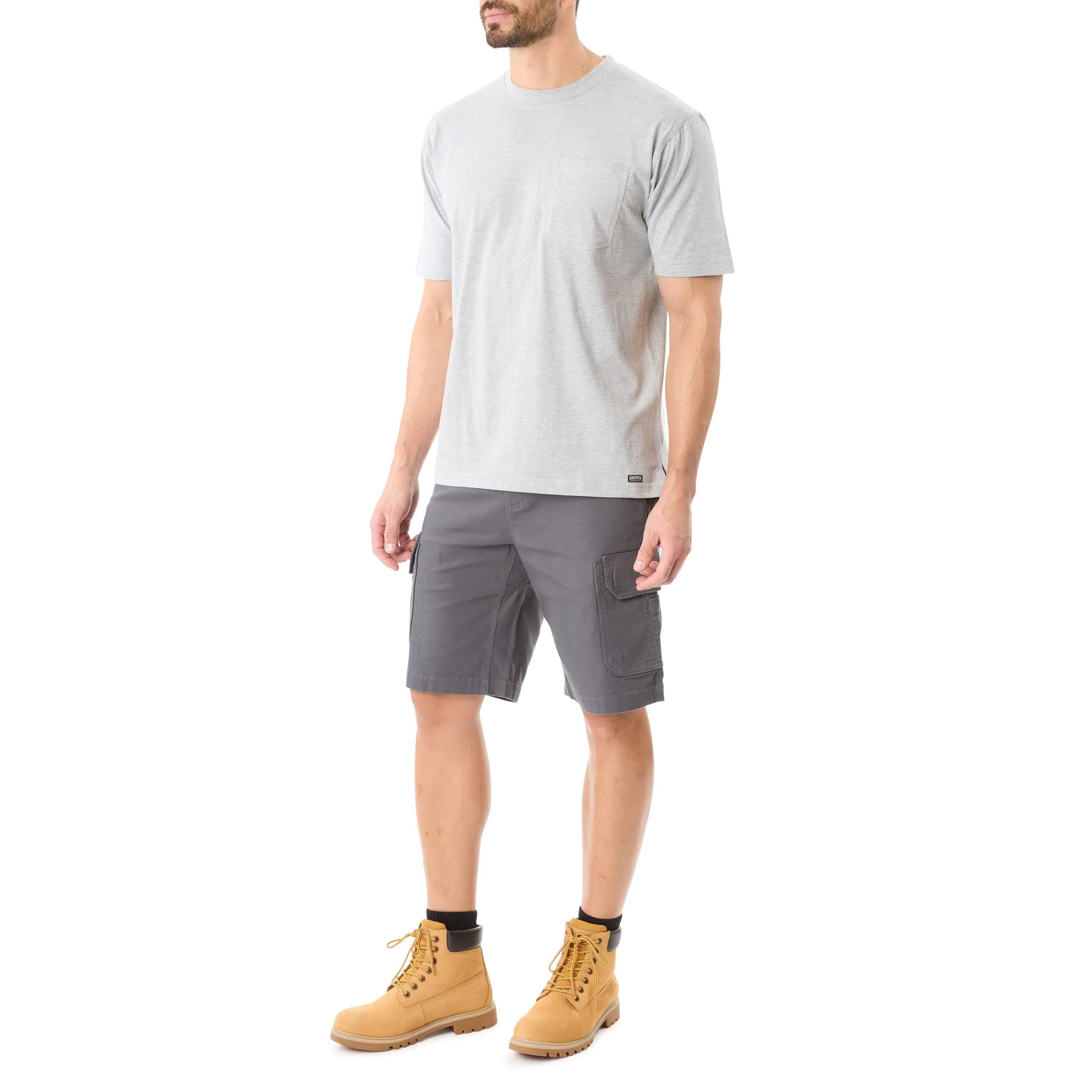 SHORT SLEEVE EXTENDED-TAIL POCKET GUSSET TEE