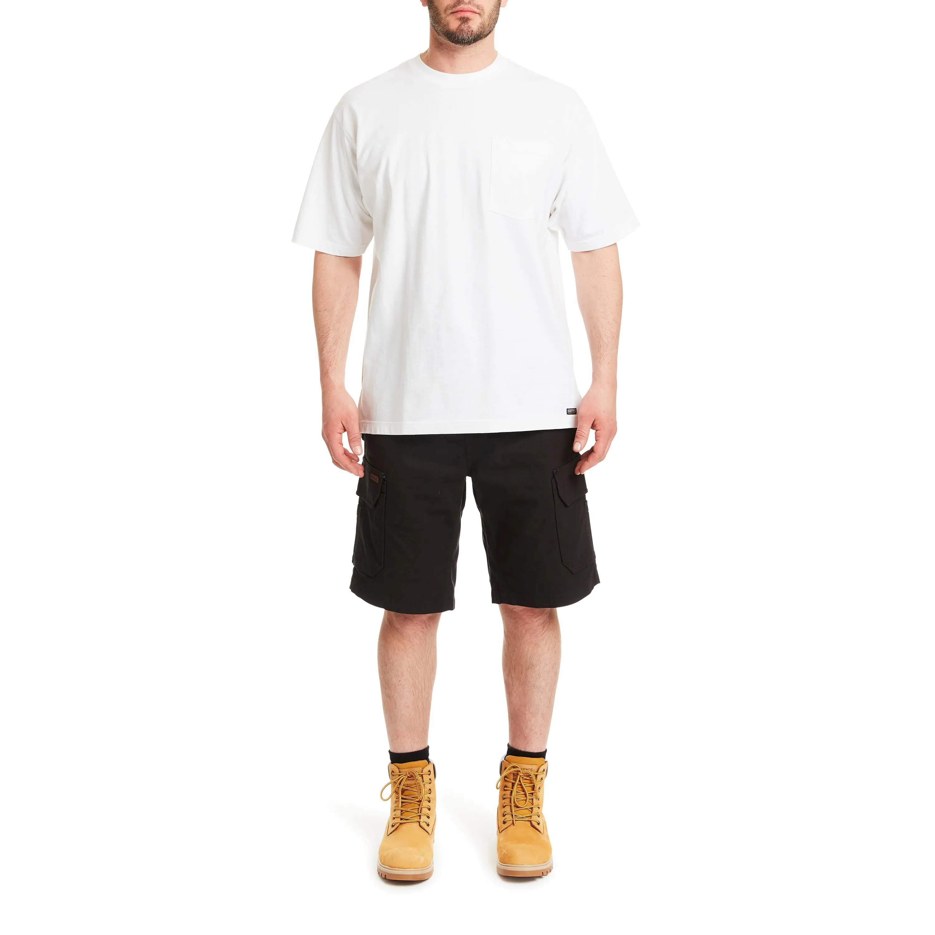 SHORT SLEEVE EXTENDED-TAIL POCKET GUSSET TEE