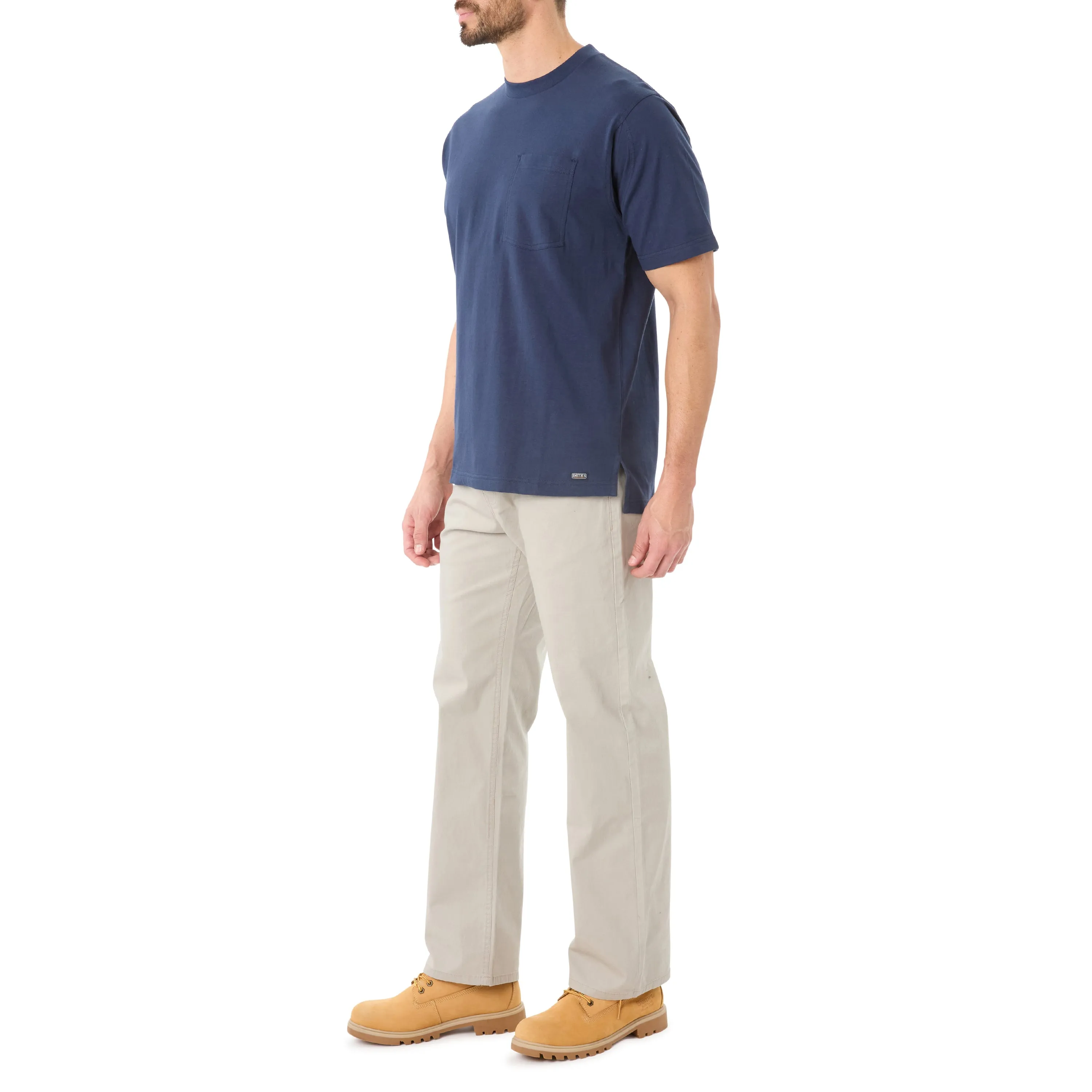 SHORT SLEEVE EXTENDED-TAIL POCKET GUSSET TEE