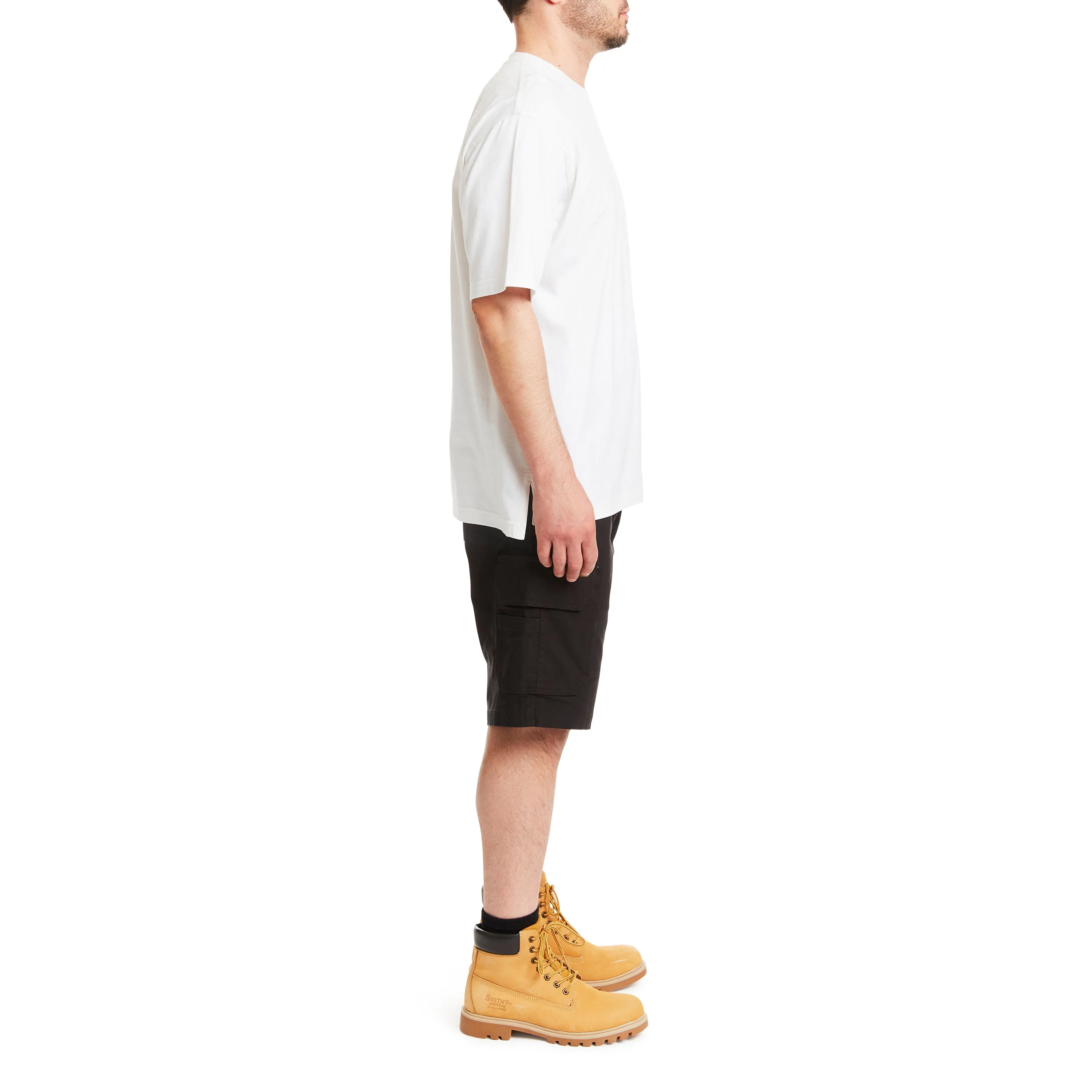 SHORT SLEEVE EXTENDED-TAIL POCKET GUSSET TEE