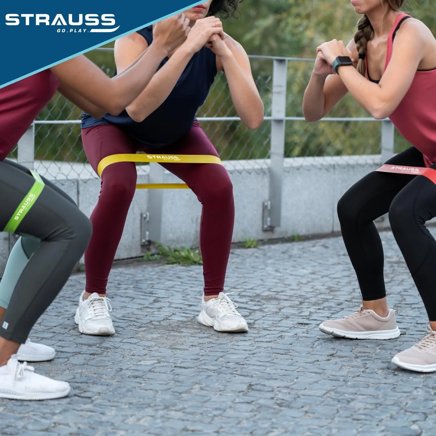 Strauss TPE Resistance Band, Set of 5, (Blue)