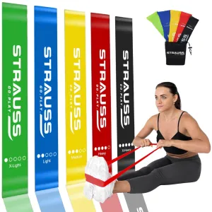 Strauss TPE Resistance Band, Set of 5, (Blue)