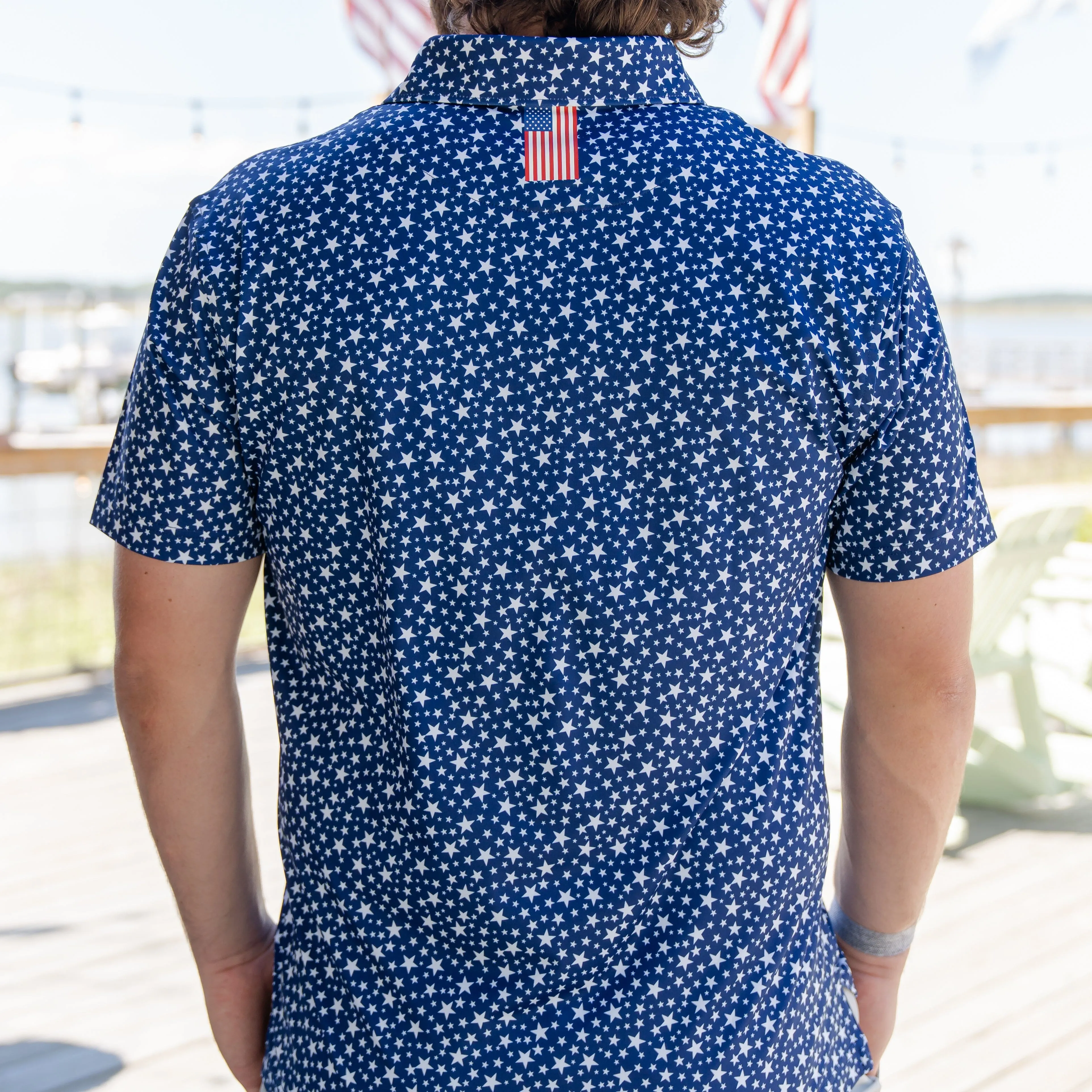 The Stars | Performance Polo | The Stars - Patriot Blue/White - USA