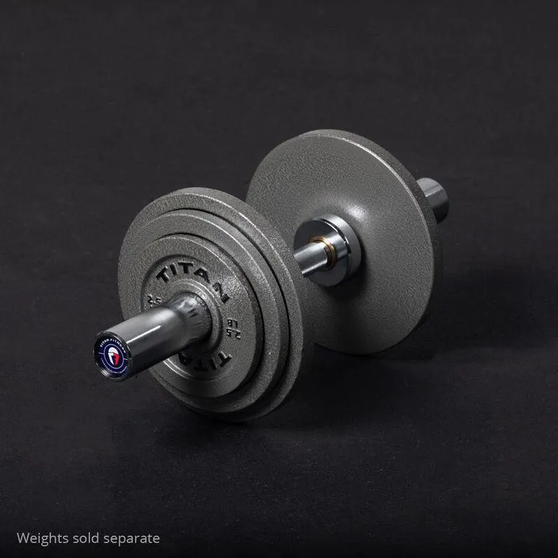 Titan 20" Loadable Olympic Dumbbell Pair