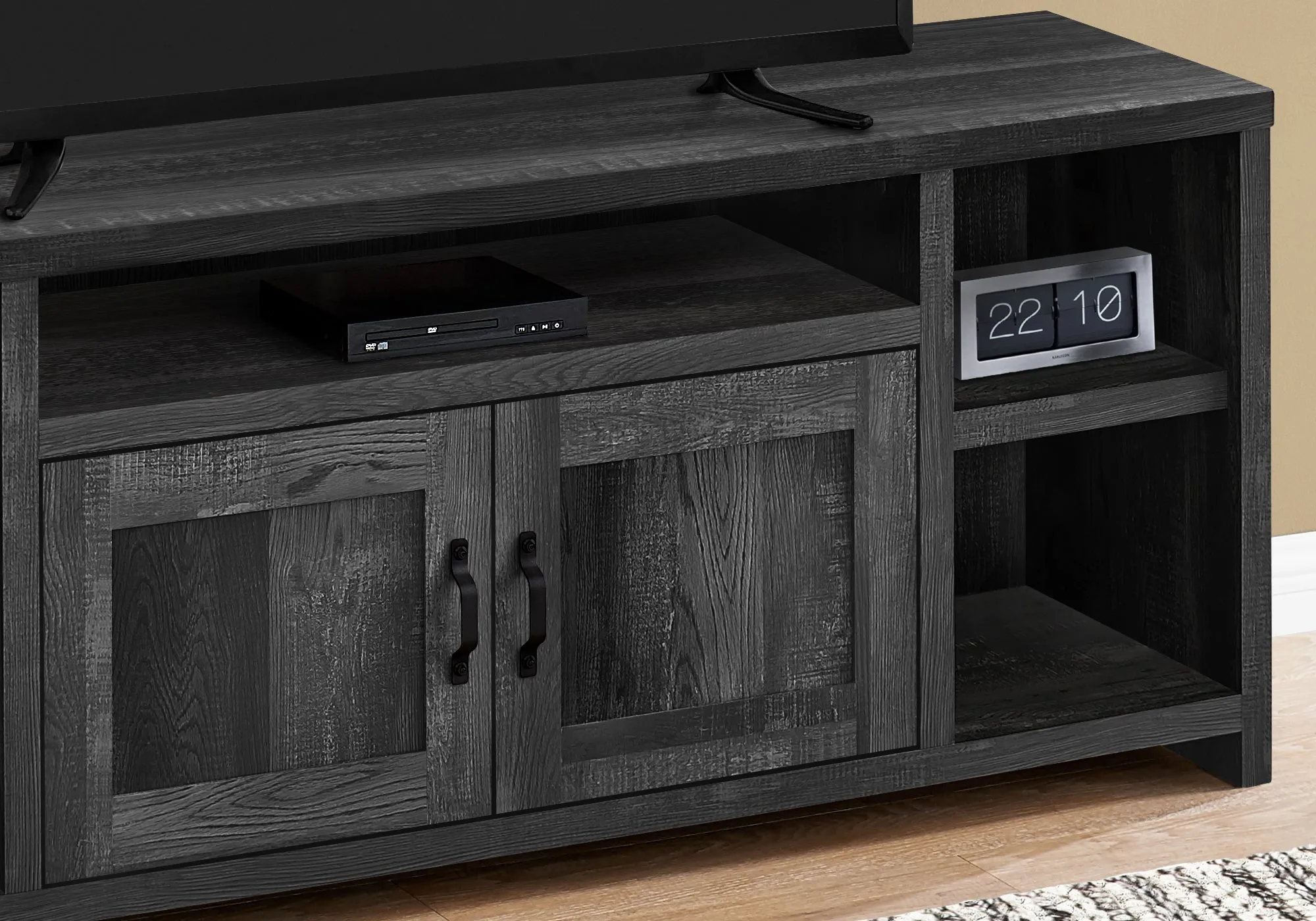 Tv Stand - 60"L / Black Reclaimed Wood-Look