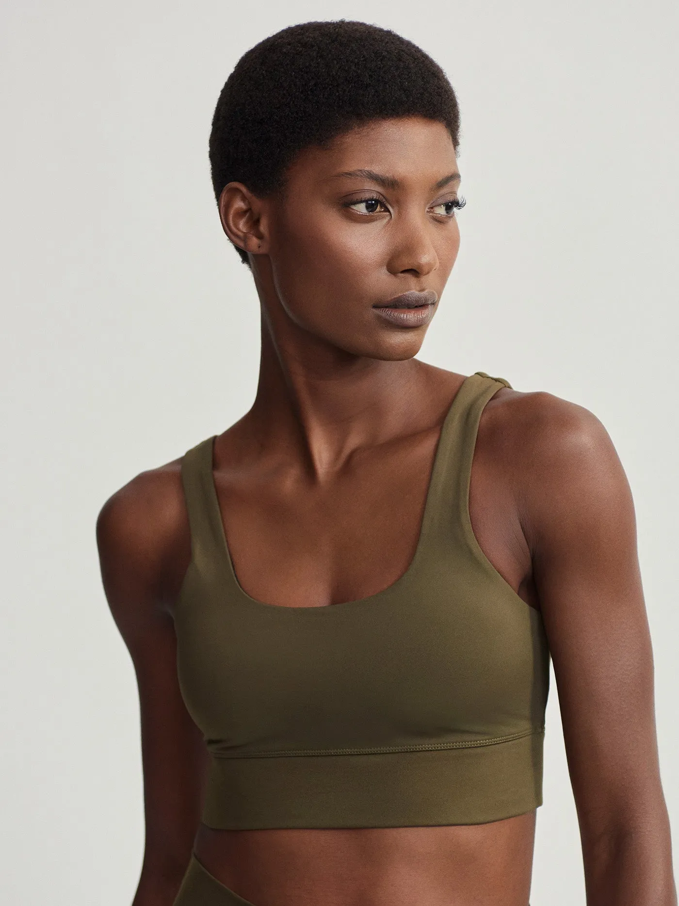 Varley Freesoft Cori Bra - Dark Olive