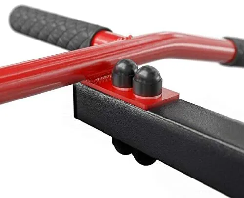 Wall Mounted Iron Chin Up Bar Black/Red