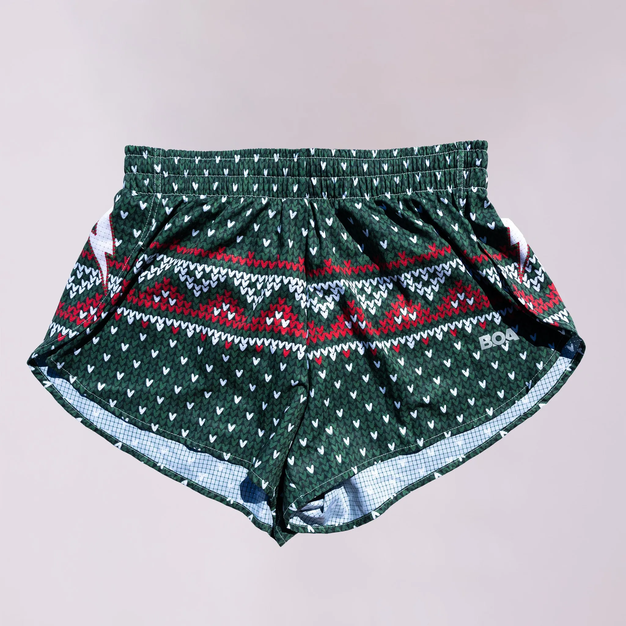 Women's AeroPro 3" Split Shorts - Jingle Bell Rockin'