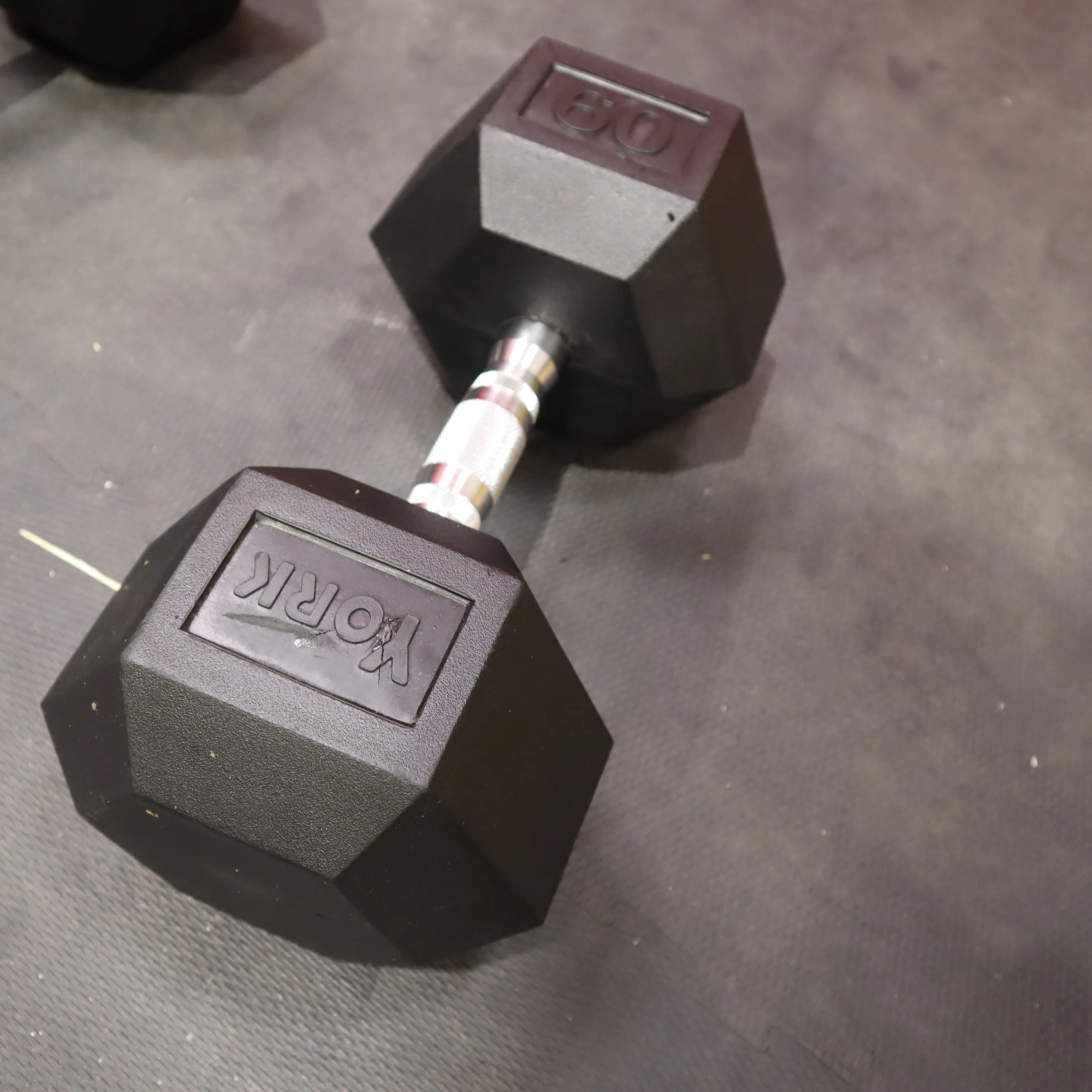 York Pro-Hex Rubber Dumbbells