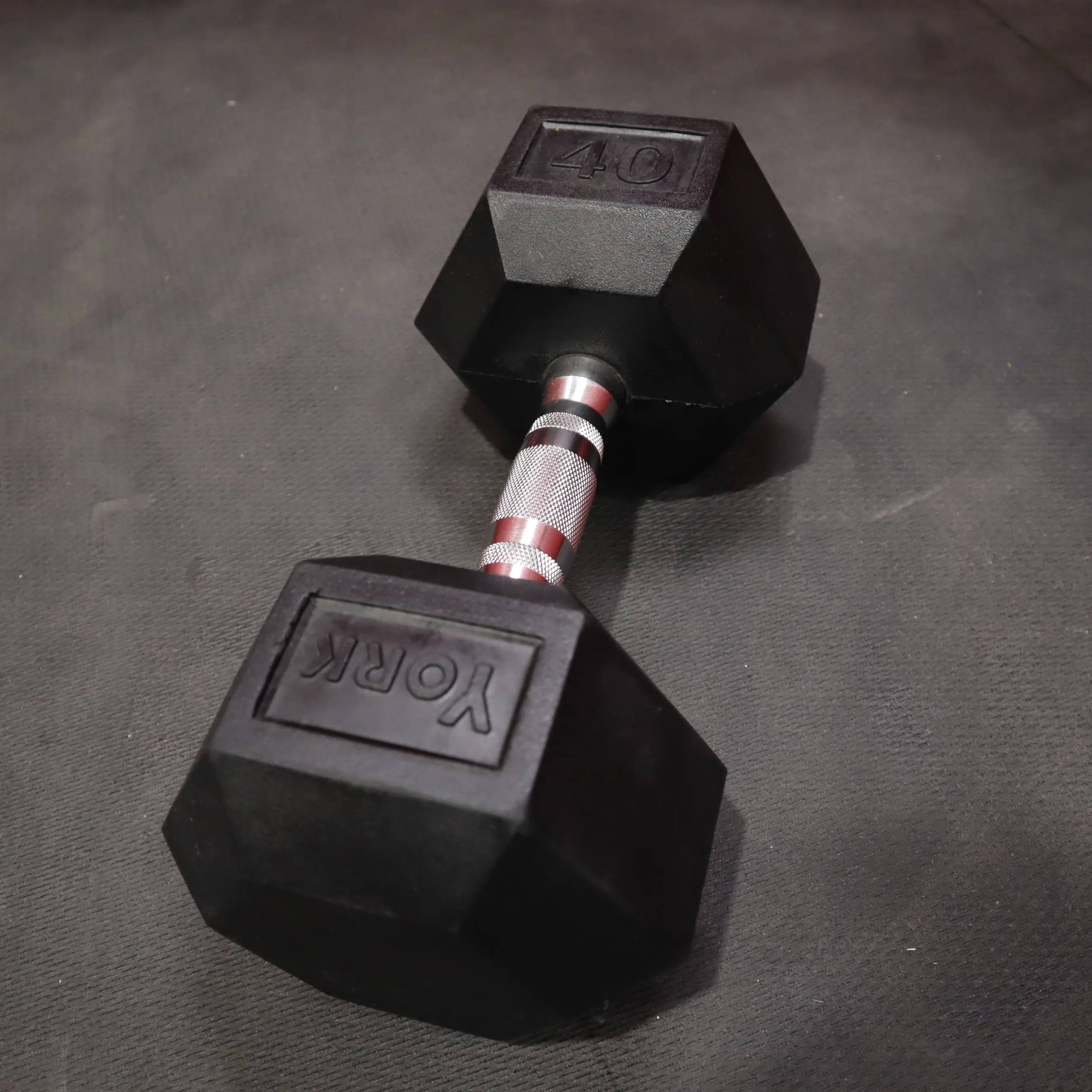 York Pro-Hex Rubber Dumbbells