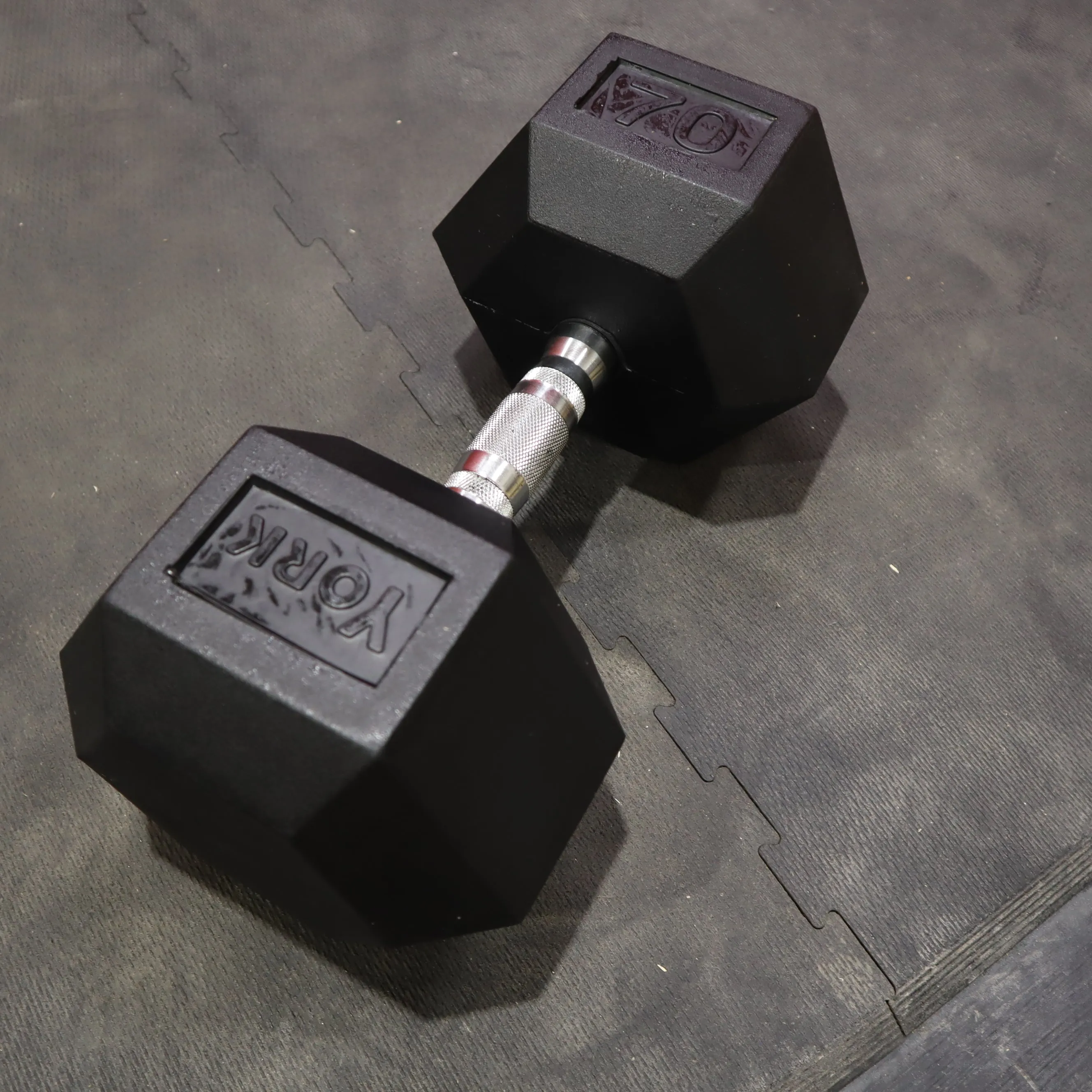 York Pro-Hex Rubber Dumbbells