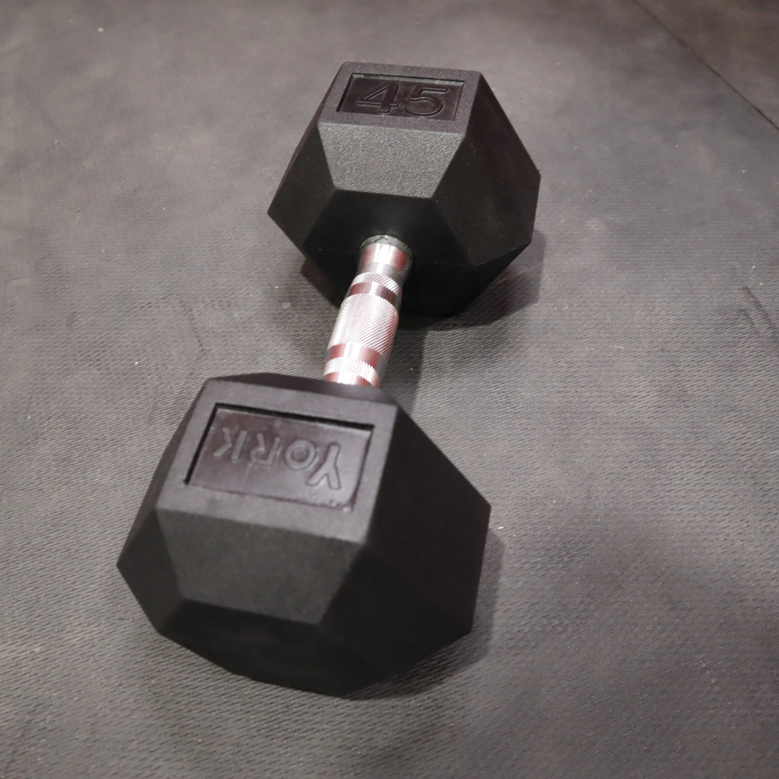 York Pro-Hex Rubber Dumbbells