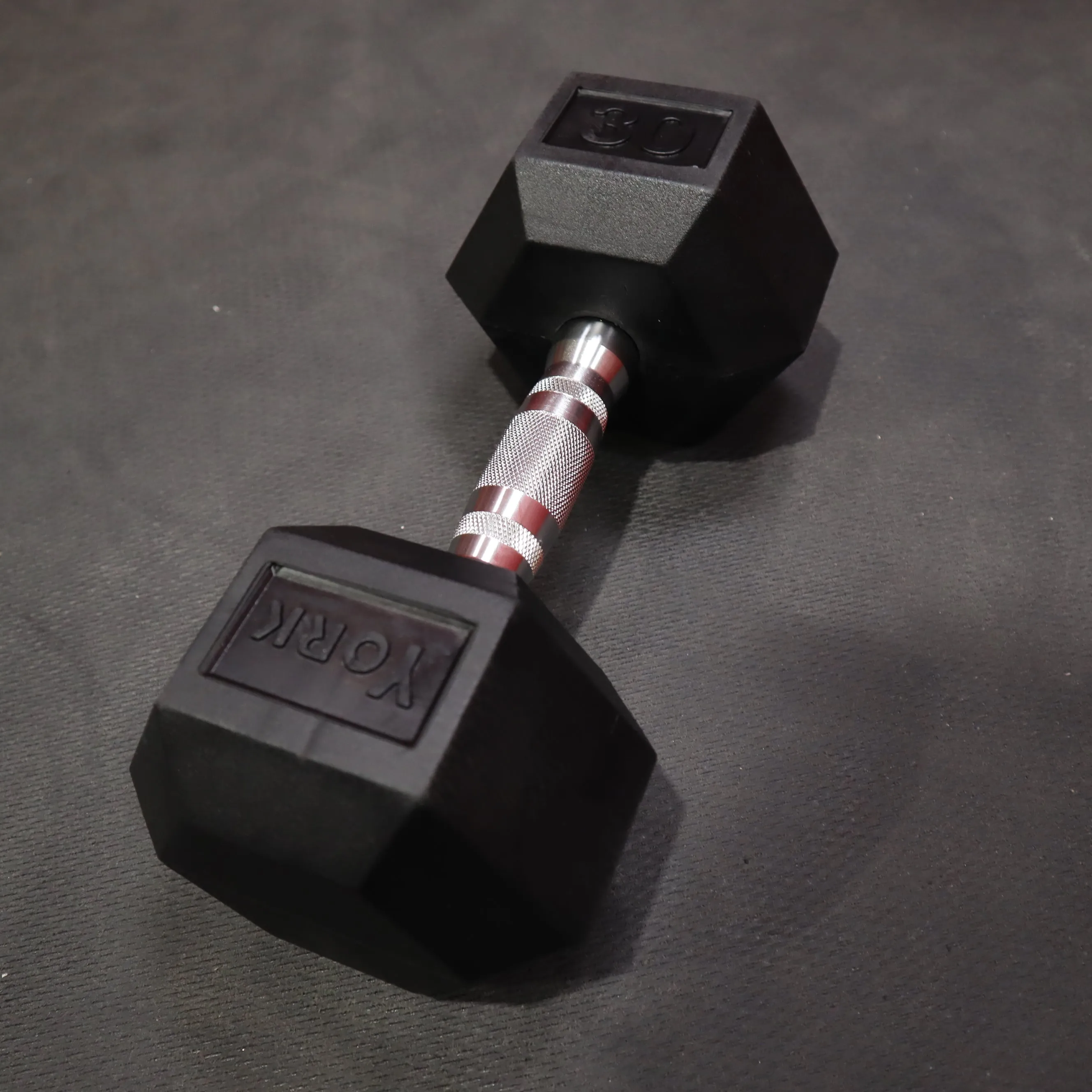 York Pro-Hex Rubber Dumbbells